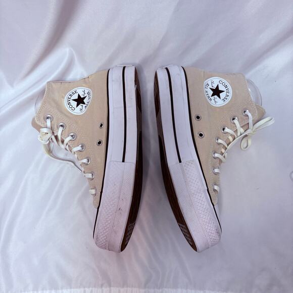 Converse Chuck Taylor All Star Lift Platform Tan High Top Size US 7 - Picture 2 of 9